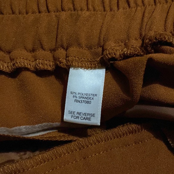 Cato High Waist Wide Leg Dress Pants with Bronze Colored Sash 2 Deep Pockets MED - Picture 7 of 7